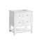 James Martin Vanities Breckenridge 30in Single Vanity, Bright White w/ 3 CM Eternal Jasmine Pearl Top 330-V30-BW-3EJP - alternate 2